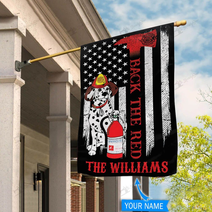 Firefighter - Dalmatian Personalized Flag TUF1001