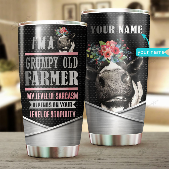 CHUF1003 DAIRY COWS Personalized Stainless Steel Tumbler