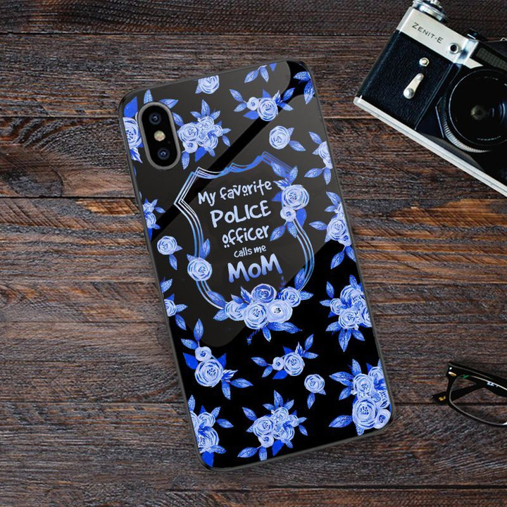 MHPCSAT101 Police Mom Glass Phone Case