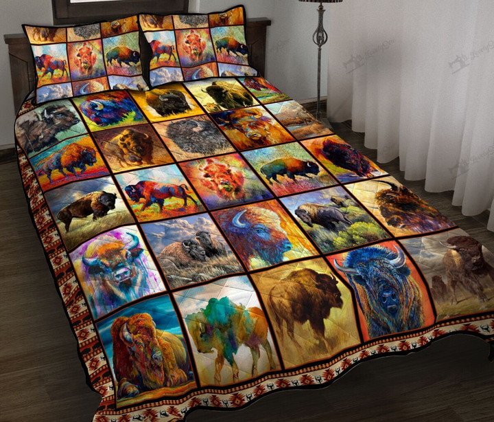 DIE1708003-DIQ1708003-Bison -Quilt Bed Set & Quilt Blanket 