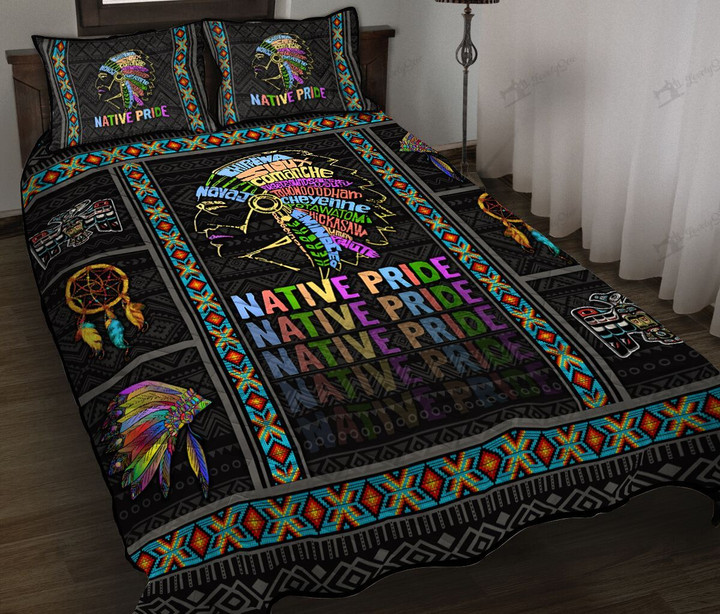 DIE08092020001-DIQ08092020001-Native American -Quilt Bed Set & Quilt Blanket