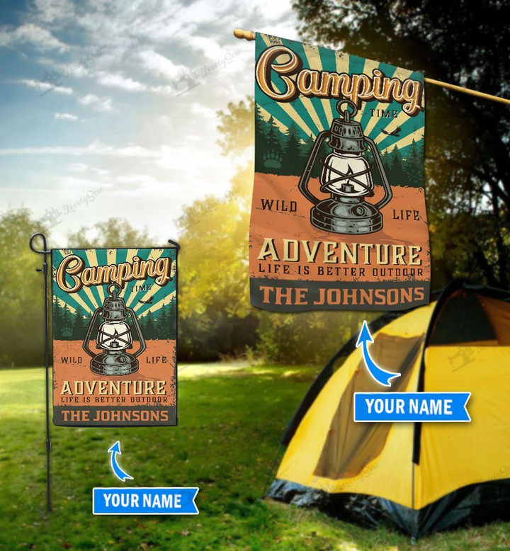 TUF3201 Camping Personalized Flag