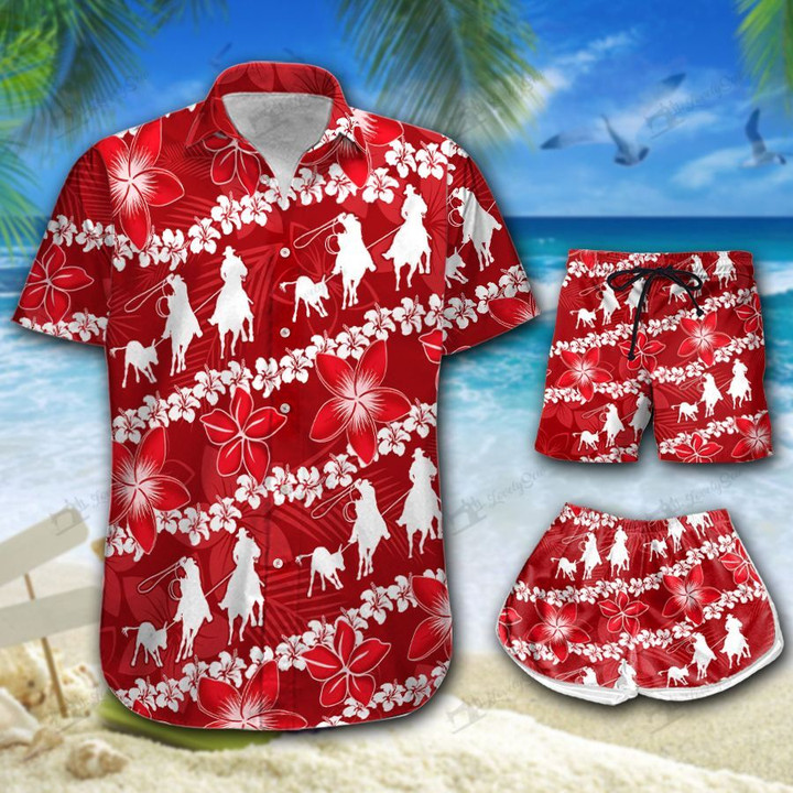 Team Roping Hawaii Men-Women Shirt & Shorts BIT-BIO-21061105