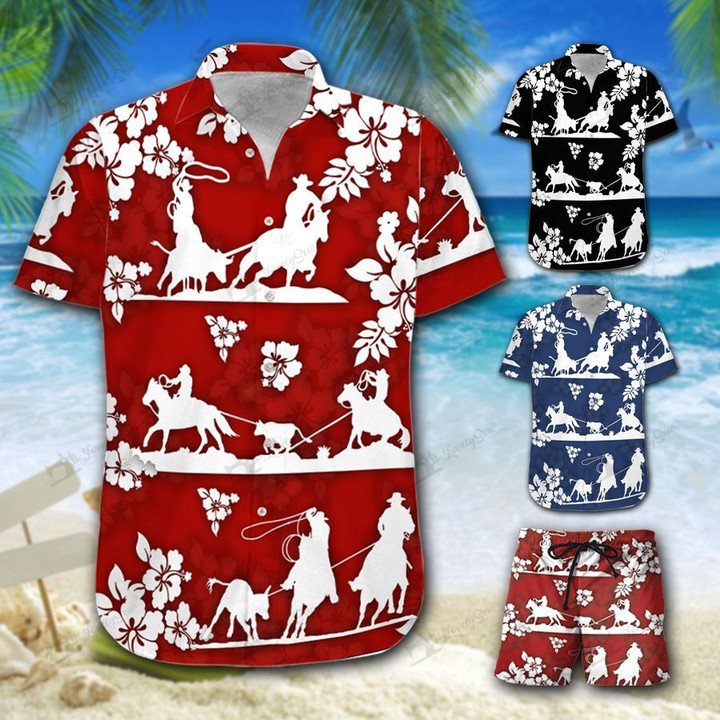 Team Roping Hawaii Men-Women Shirt & Shorts BIT-BIO-21060901