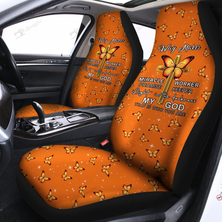 THH0011 Light in the darkness-Orange Car Seat Covers