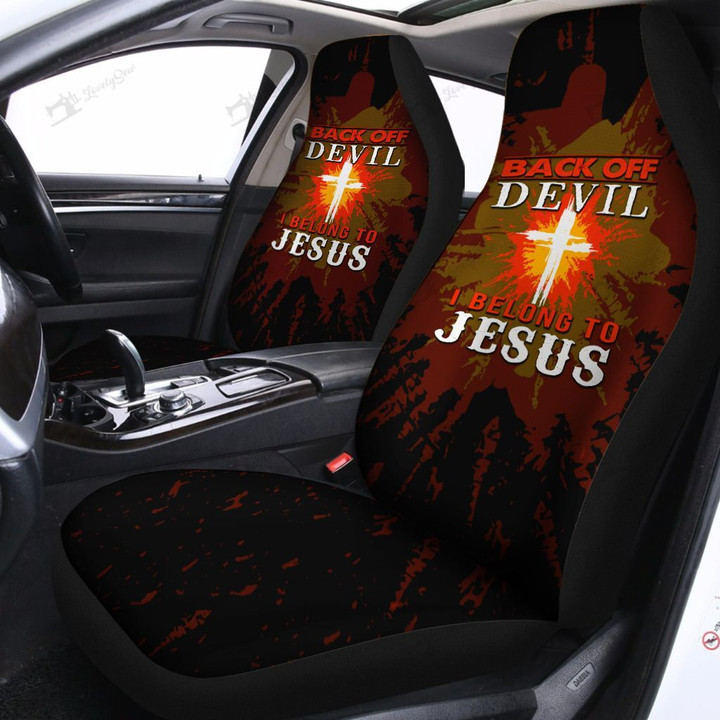 THH0013 Back off Devil i belong to Jesus Car Seat Covers
