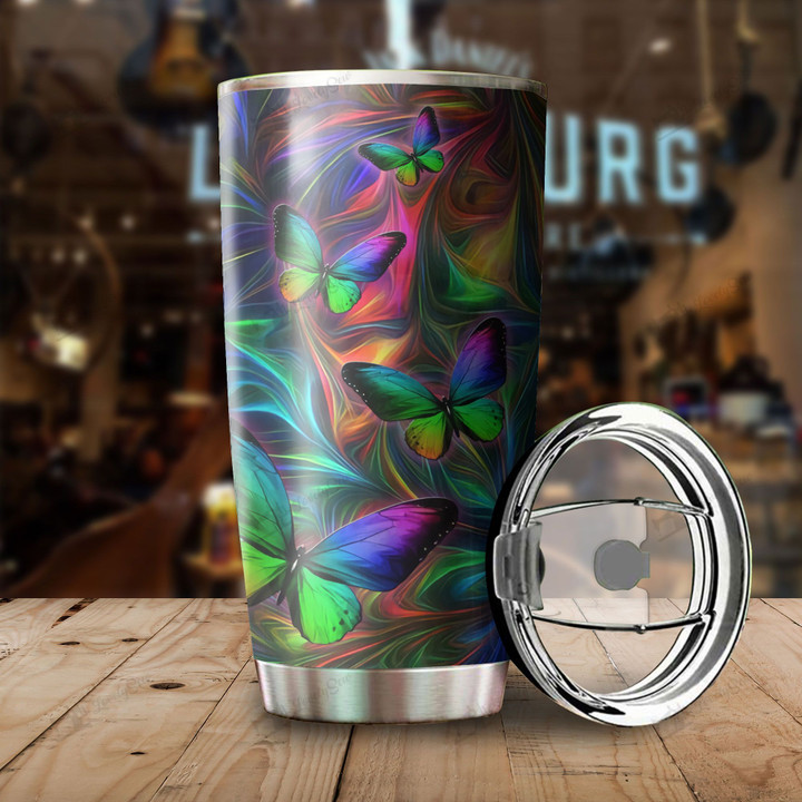 BIU0301 Butterfly Light Color Stainless Steel Tumbler