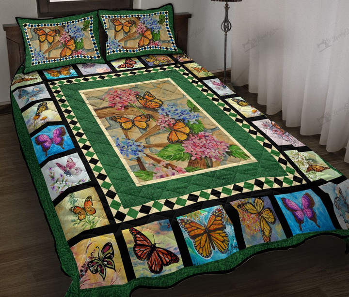 THE5072 Butterfly Quilt Bed Set