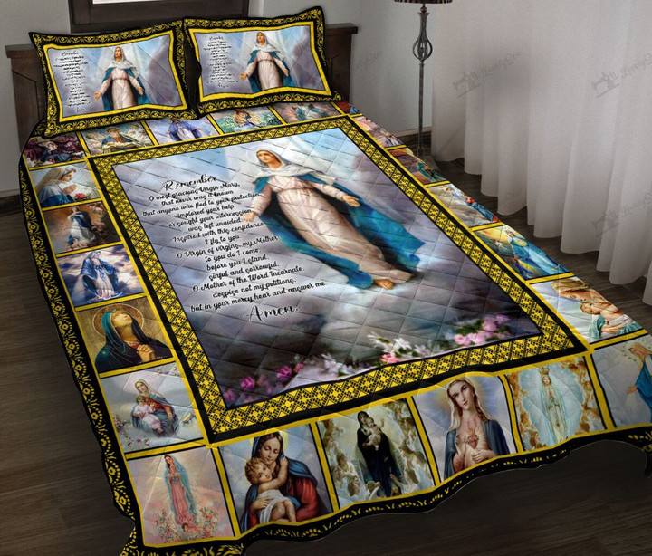 THE5074 mother mary Quilt Bed Set