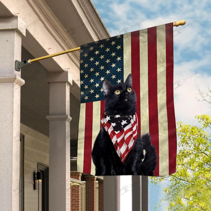 BIF0402 Black cat House Flag