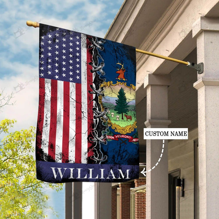 CHF2046 Vermont Personalized House Flag