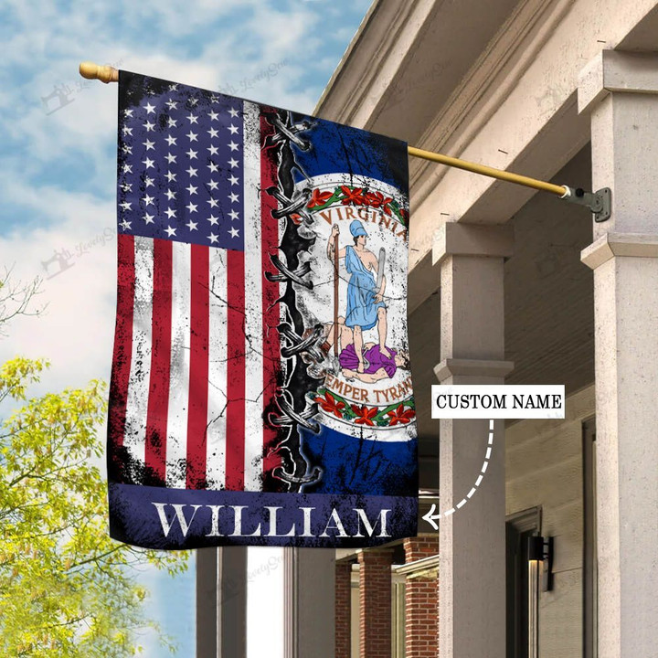 CHF2047 Virginia Personalized House Flag