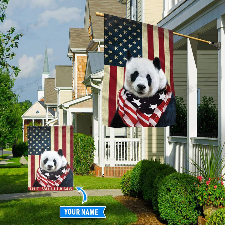 BIF1207 Panda Personalized Flag