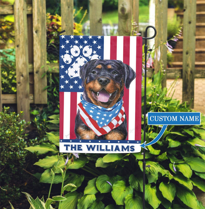 CHFD0418 Rottweiler Personalized Garden Flag