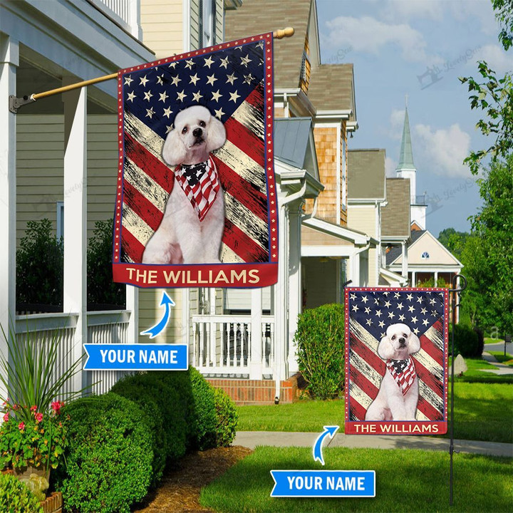 DIF4024-Poodle Personalized Flag