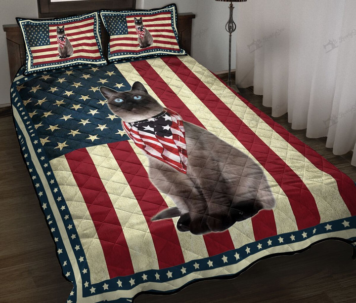 Siamese Cat Quilt Bed Set & Quilt Blanket