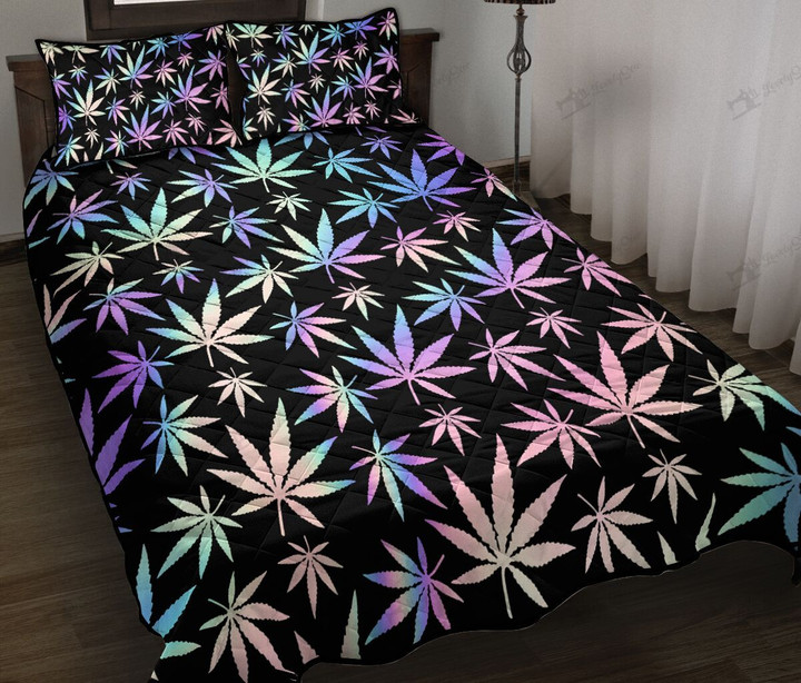 Canabis Quilt Bed Set & Quilt Blanket