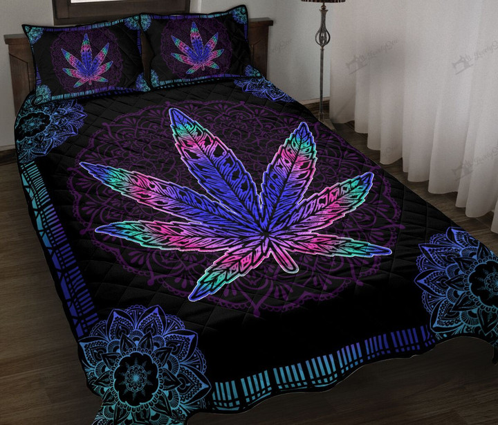 Canabis Quilt Bed Set & Quilt Blanket