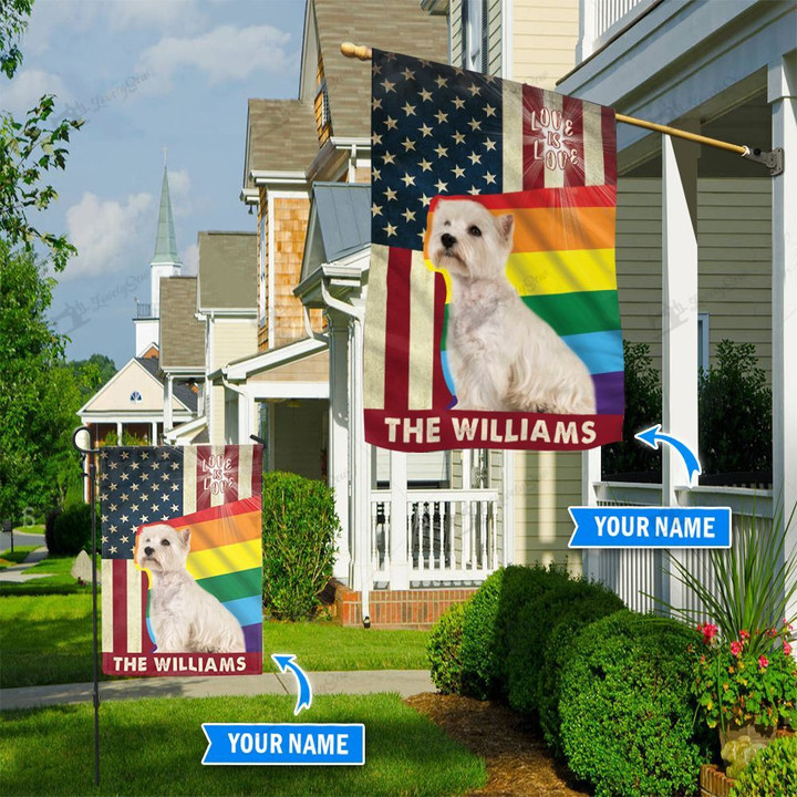 MHFCHO309 West Highland White Terrier LGBT Personalized Flag