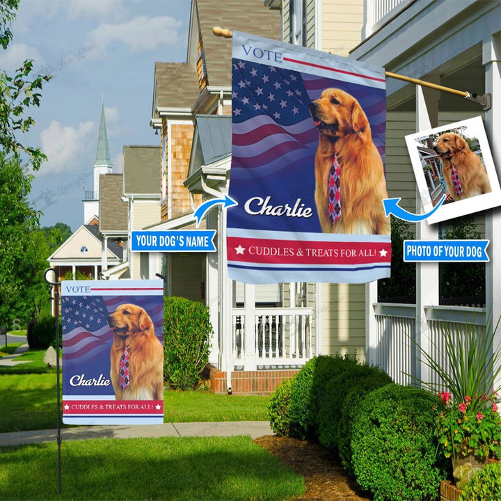 MHFCHO501 Dog Personalized Flag