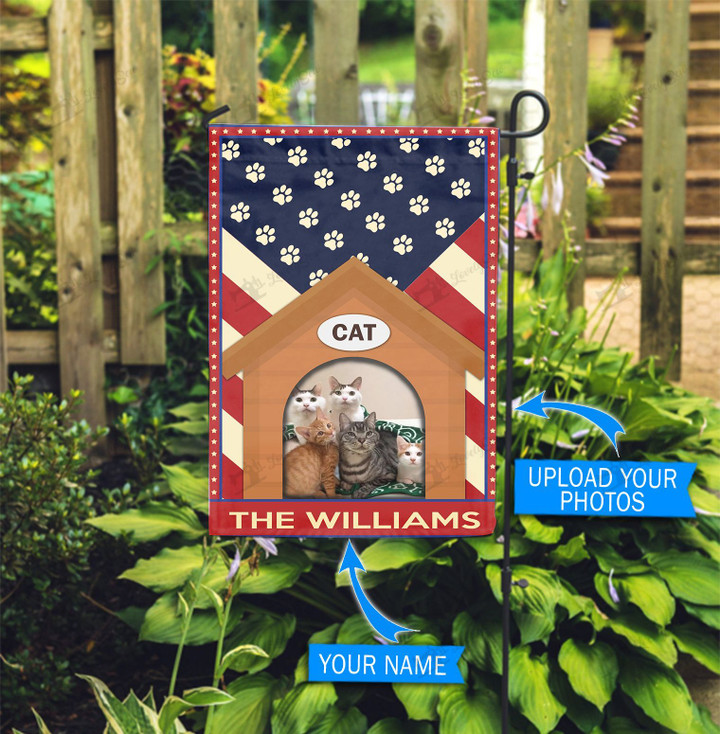 TUF0601 Cat Personalized Flag