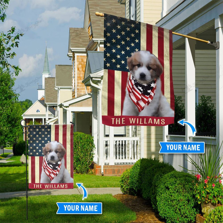 BIF1326 Great Pyrenees Personalized Flag