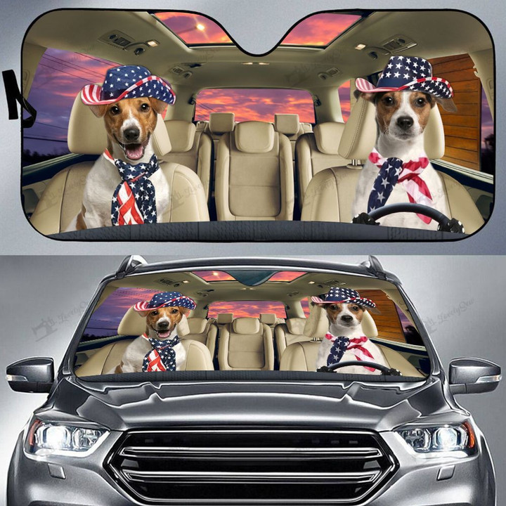 THC0123 Jack Russell Terrier Car Sun Shade