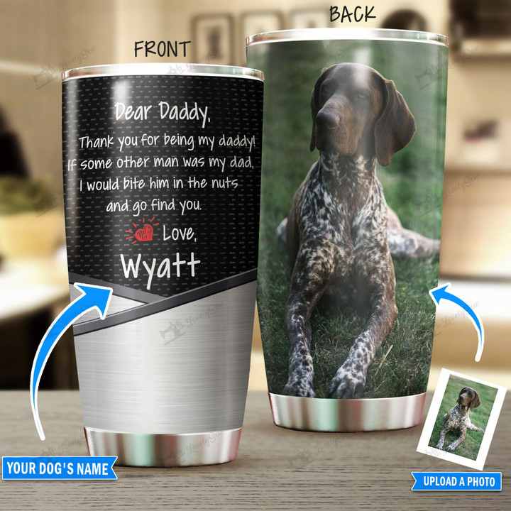 THU0188 German Shorthaired Pointer Personalized Stainless Steel Tumbler