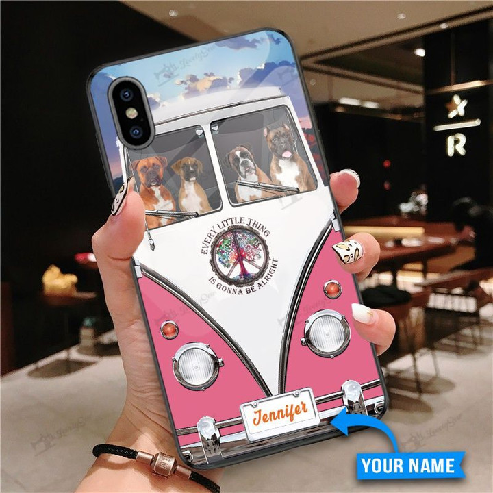 THP20070309 Hippie Boxer Personalized Glass Phone Case