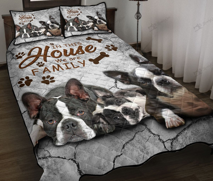 DIE6001-Boson Terrier Quilt Bed Set