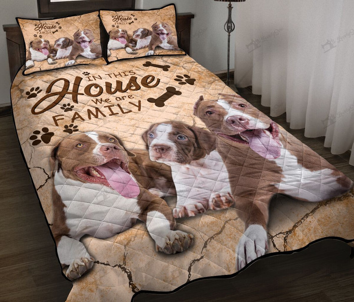 DIE6005-Pitbull Quilt Bed Set