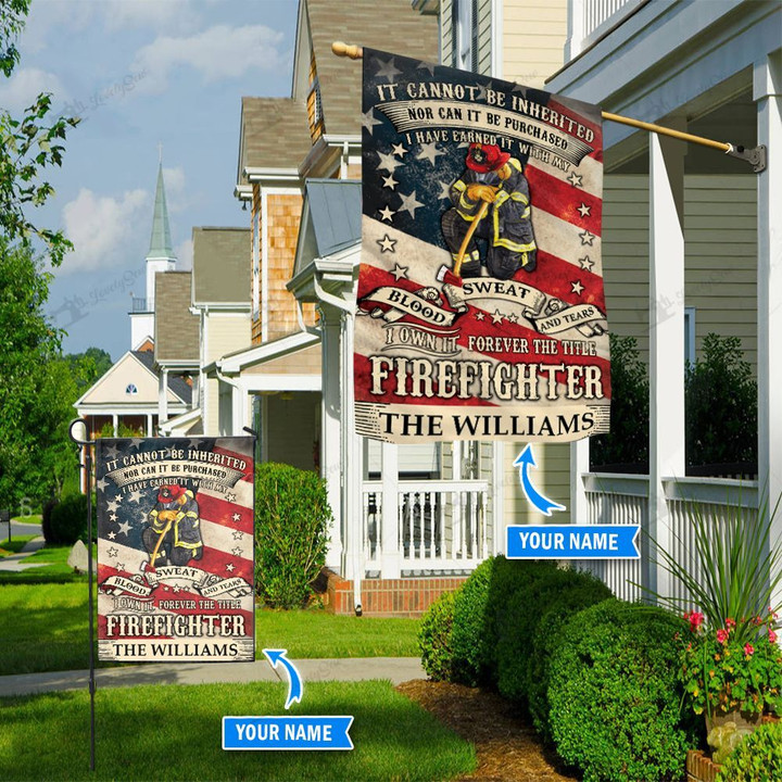 THF20070417 Firefighter Personalized Flag