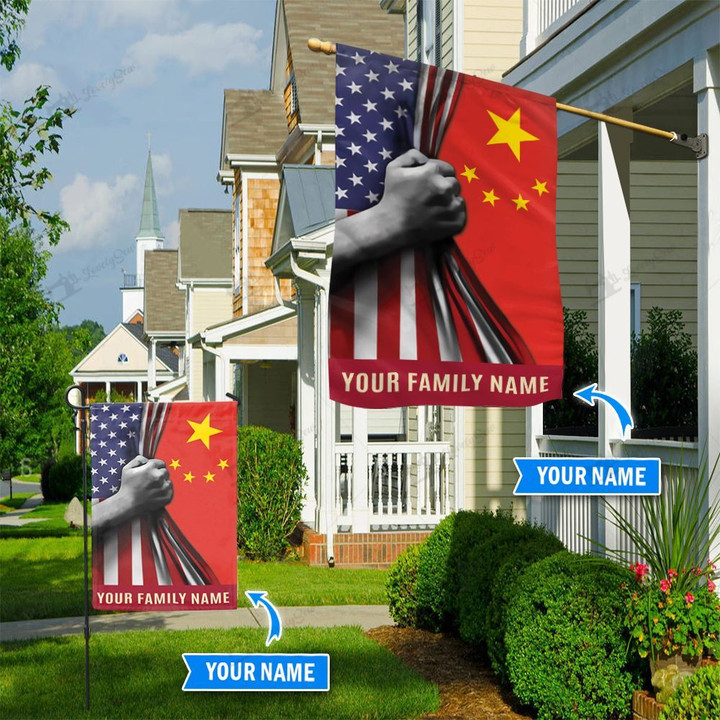 THF20070707 America China Personalized Flag