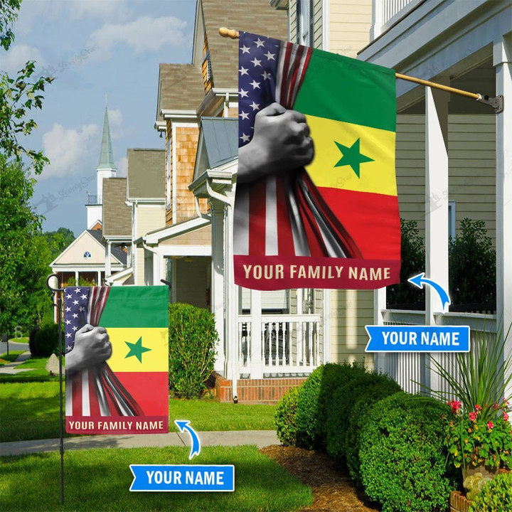 THF20070721 America Senegal Personalized Flag