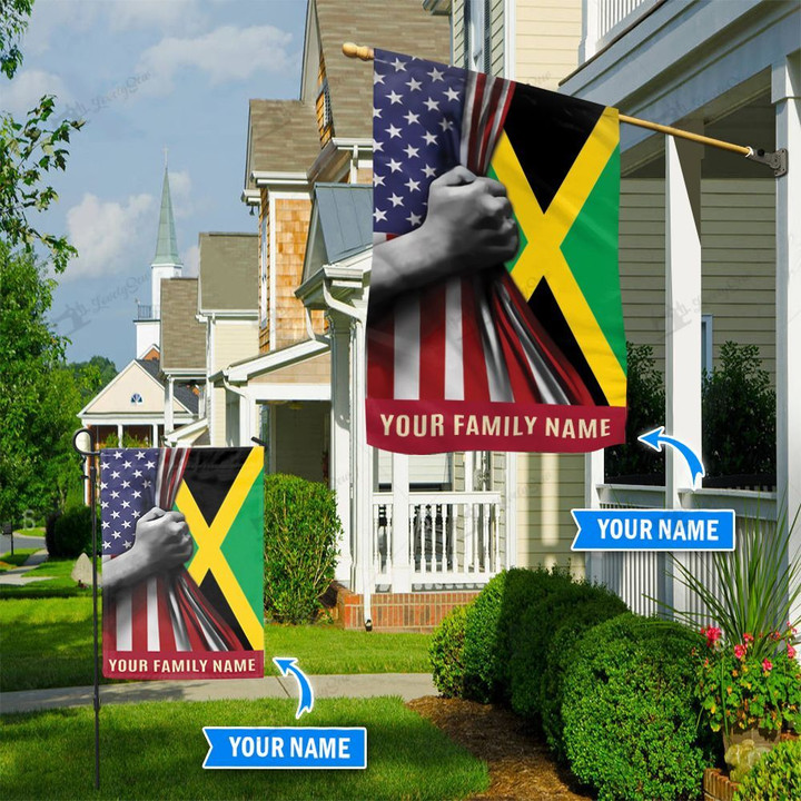 THF20070816 America Jamaica Personalized Flag