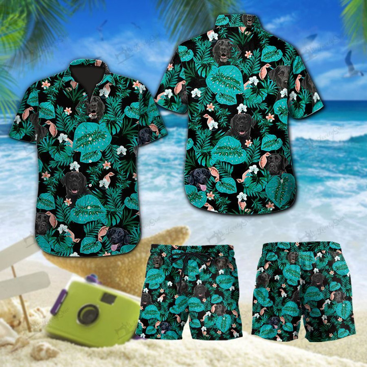 DITCOMBODOG1003- Black Labrador Retriever- Hawaii Shirts -Men's Shorts