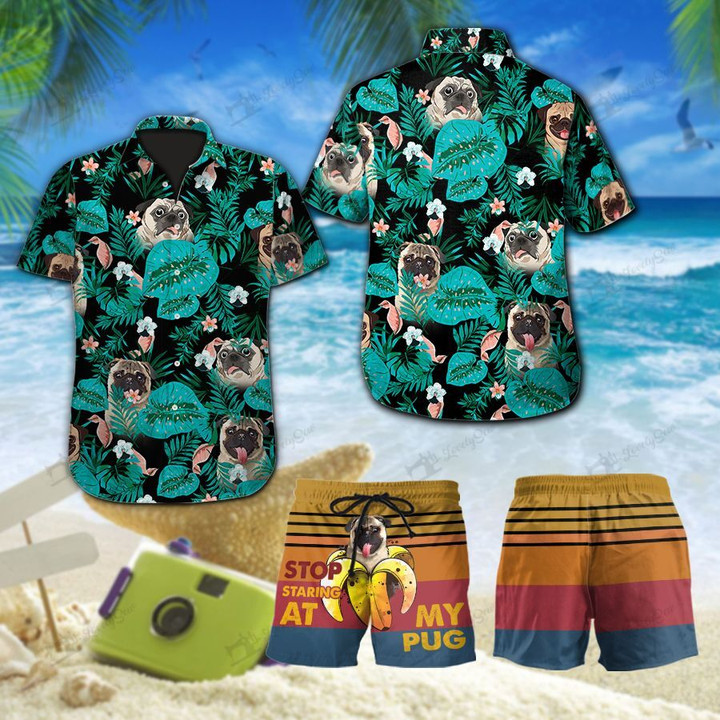 TUO0104  - TUH0104 Pug - Hawaii Shirts - Men's Shorts