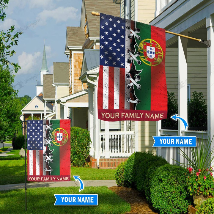 THF20071317 America & Portugal Personalized Flag