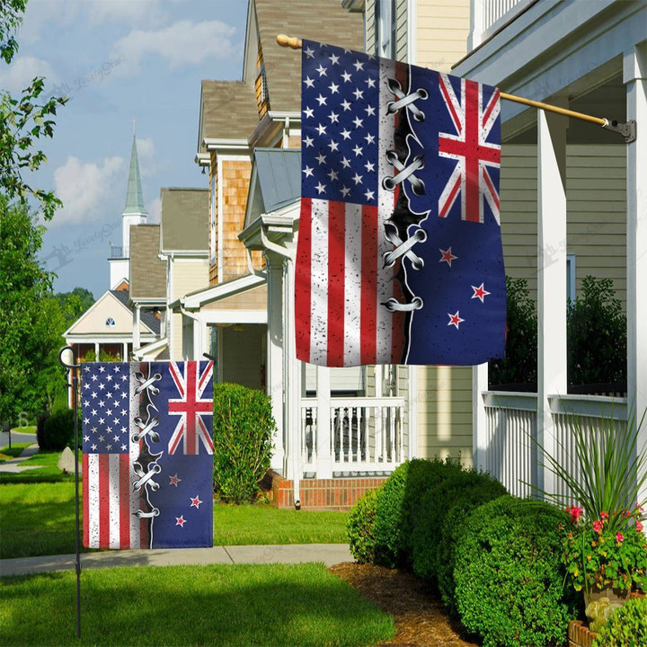 THF20071415 America & New Zealand Flag