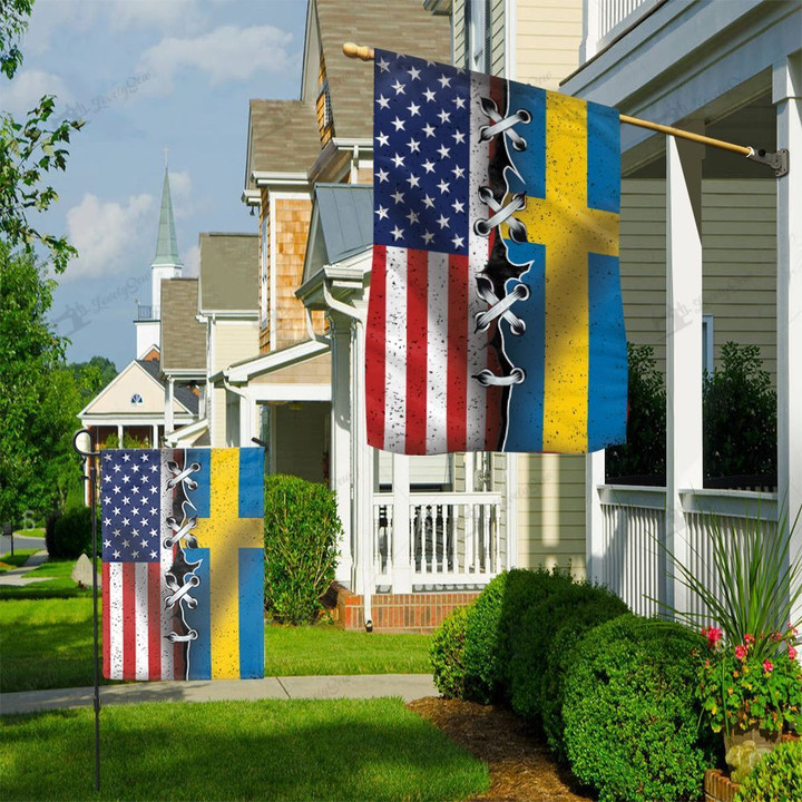 THF20071422 America & Sweden Flag