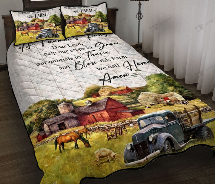 A Farmer's Prayer Amen Quilt Bed Set & Quilt Blanket BIE20071808-BIQ20071808