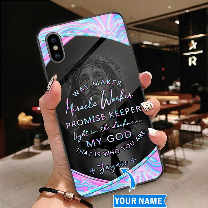 THP20072001 Way Maker Personalized Glass Phone Case