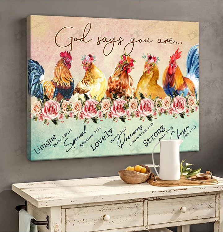 THD20072101 God says you are - Chicken Matte Canvas