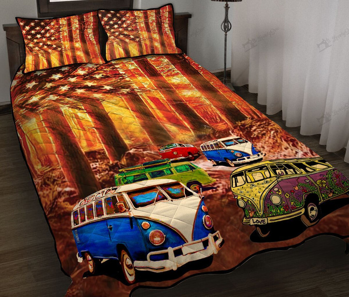 DIEX2207003-DIQX2207003-BUS VW Quilt Bed Set & Quilt Blanket