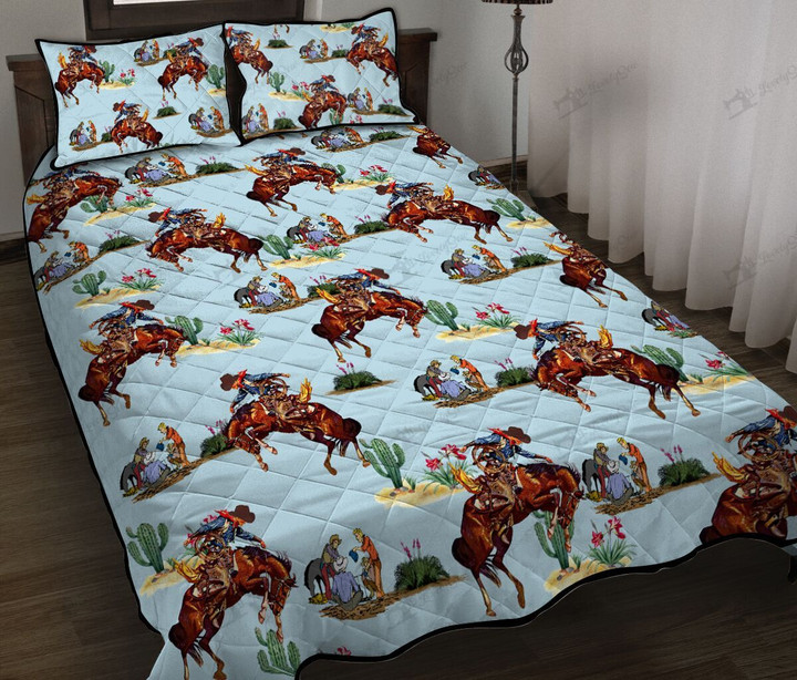 DIEX2207004-DIQX2207004-Rodeo Quilt Bed Set & Quilt Blanket 