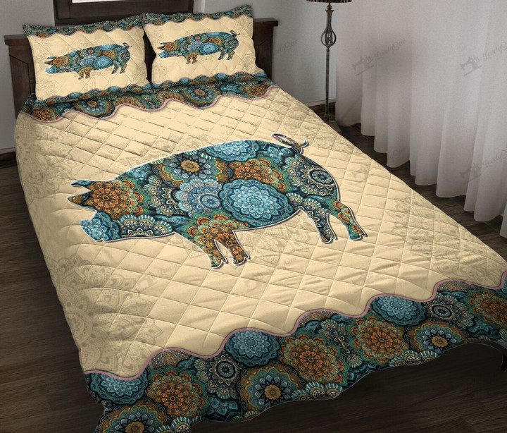 CHE28072005-CHQ28072005 Pig Quilt Bed Set & Quilt Blanket