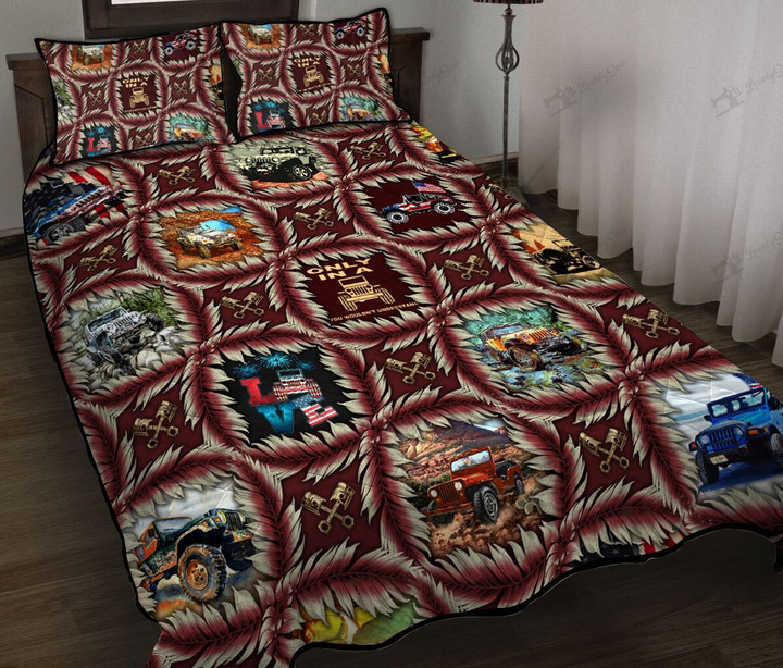 DIEX2907003-DIQX2907003-J-E-E-P Quilt Bed Set & Quilt Blanket