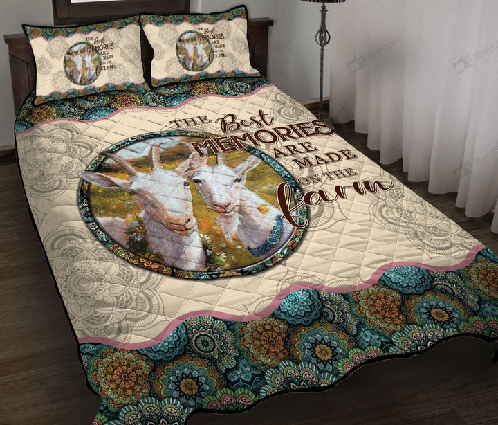 TUQ5003 TUE5003 Goat Quilt Bed Set & Quilt Blanket