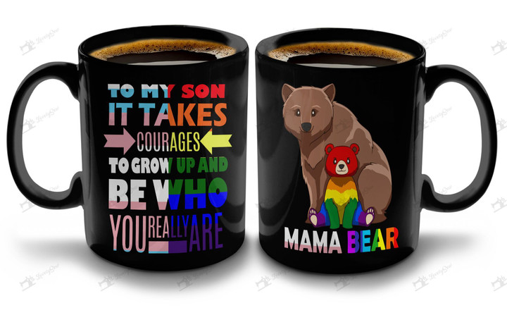 LGBT-Mama Bear to Son Black Mug LIM21053101