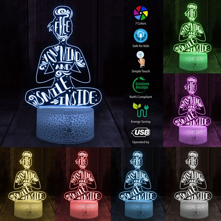 Free You Mind And Smile Inside 3D Led Light MHLL21080402